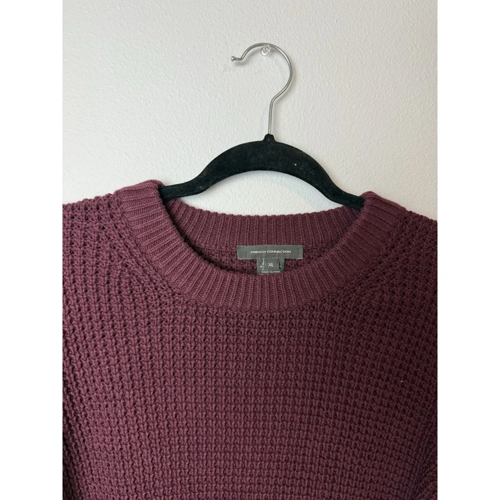 French‎ Connection Long Sleeve Crewneck Thick Sweater Maroon XL NWOT